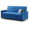 Eskridge Plush Fabric Sofa Bed In Marine