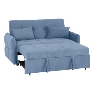 Canton Fabric Sofa Bed In Blue