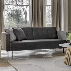Eilat Fabric 3 Seater Sofa Bed In Grey