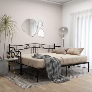 Bijan Pull-Out Metal Frame Single Sofa Bed In Black